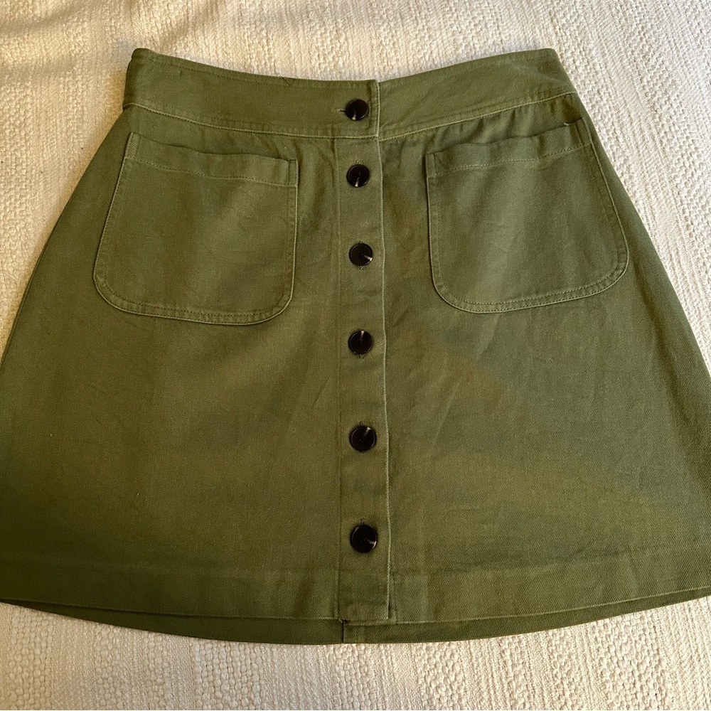 MADEWELL Button-Front Skirt